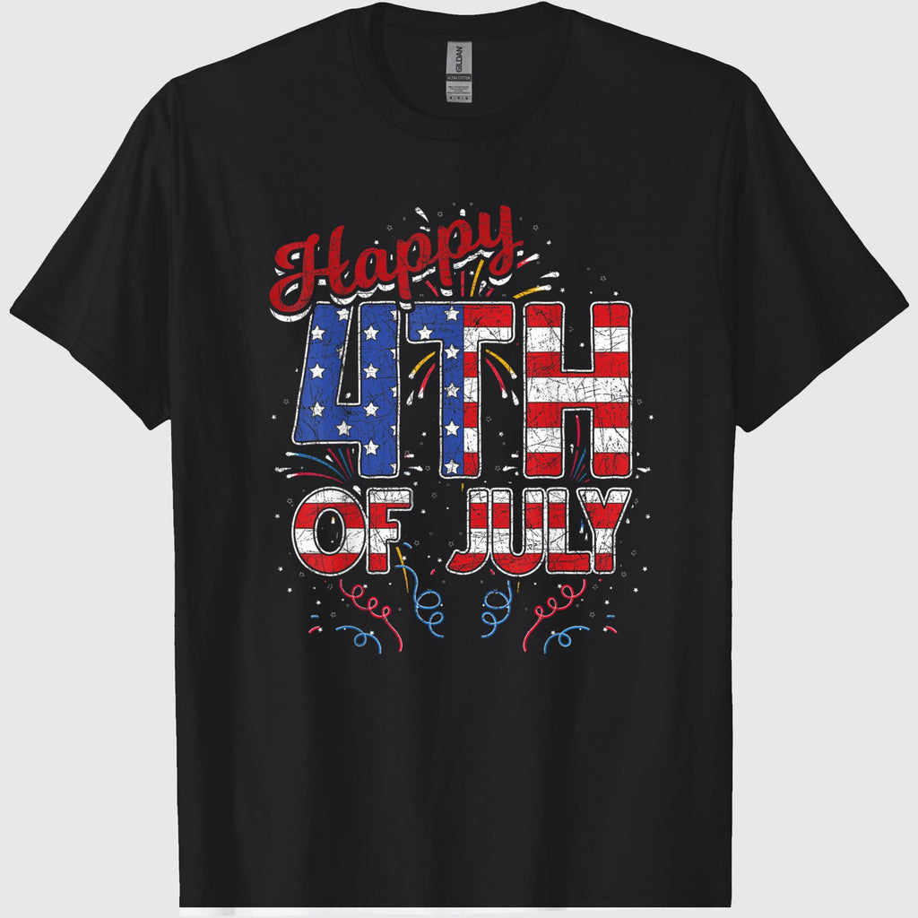 Bigfoot Merica Rock American Flag Patriotic 4th of July T-Shirt