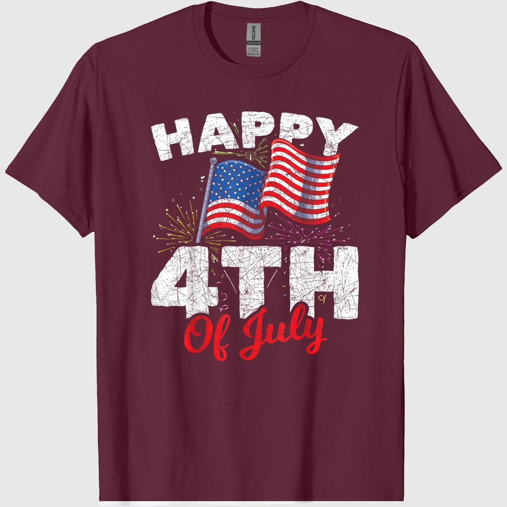 Happy 4th of July Patriotic American US Flag 4th of July T-Shirt
