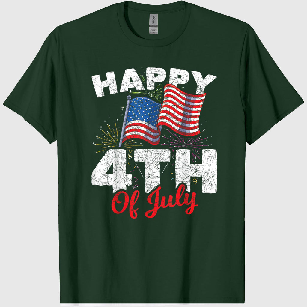 Happy 4th of July Patriotic American US Flag 4th of July T-Shirt