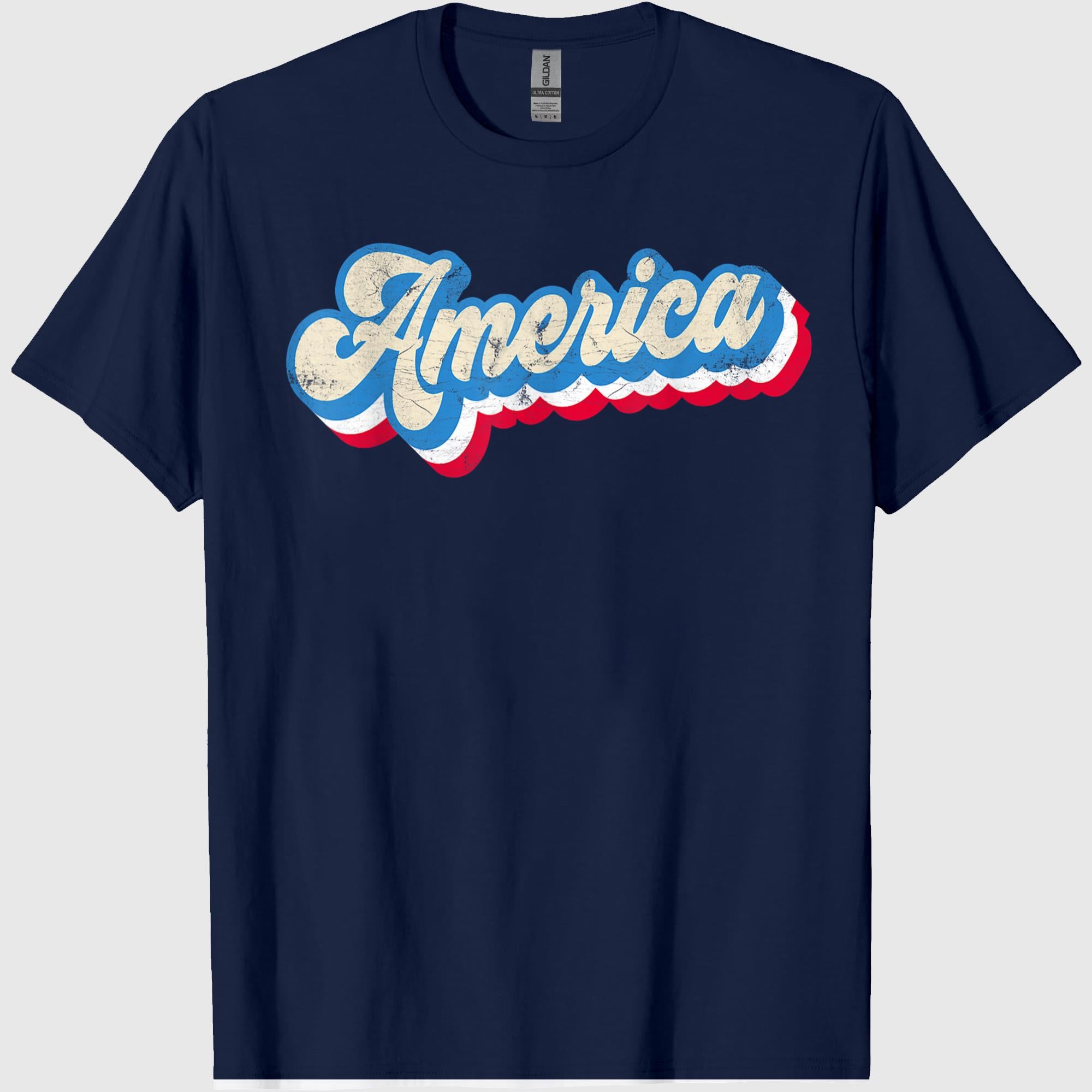 Retro 4th of July America Patriotic Fourth of July Family T-Shirt