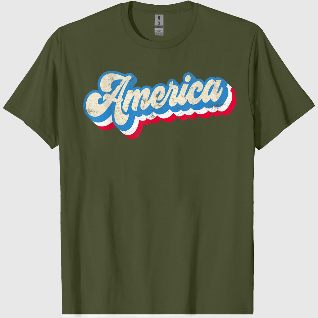 Retro 4th of July America Patriotic Fourth of July Family T-Shirt