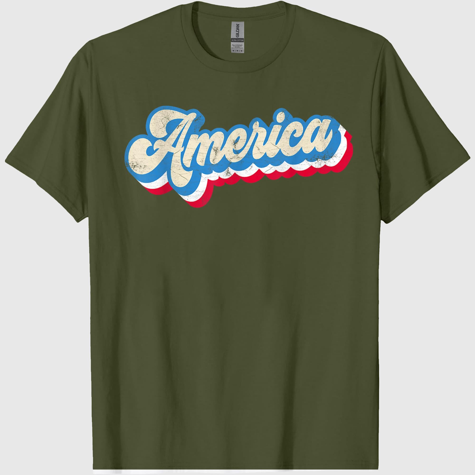 Retro 4th of July America Patriotic Fourth of July Family T-Shirt
