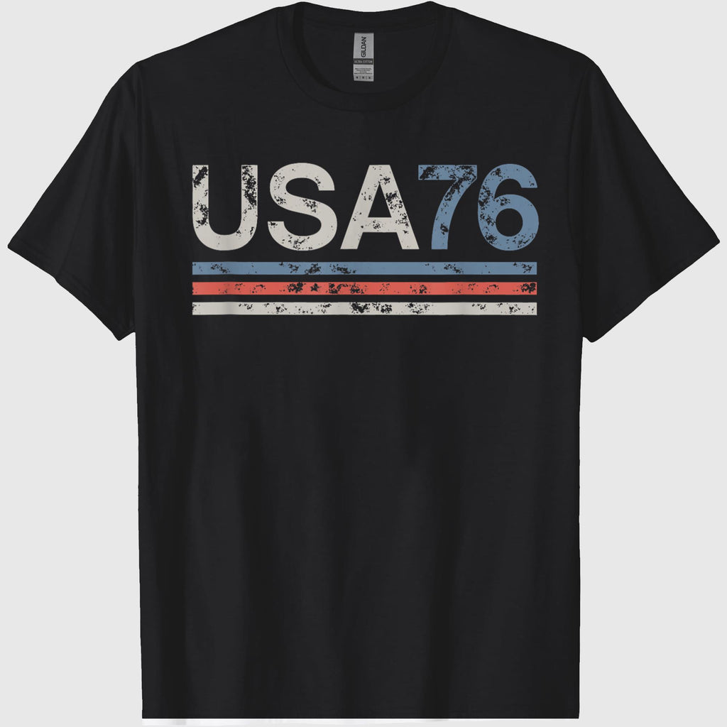 Retro Stripes 4th of July America USA 1776 T-Shirt