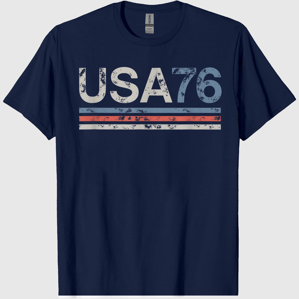 Retro Stripes 4th of July America USA 1776 T-Shirt