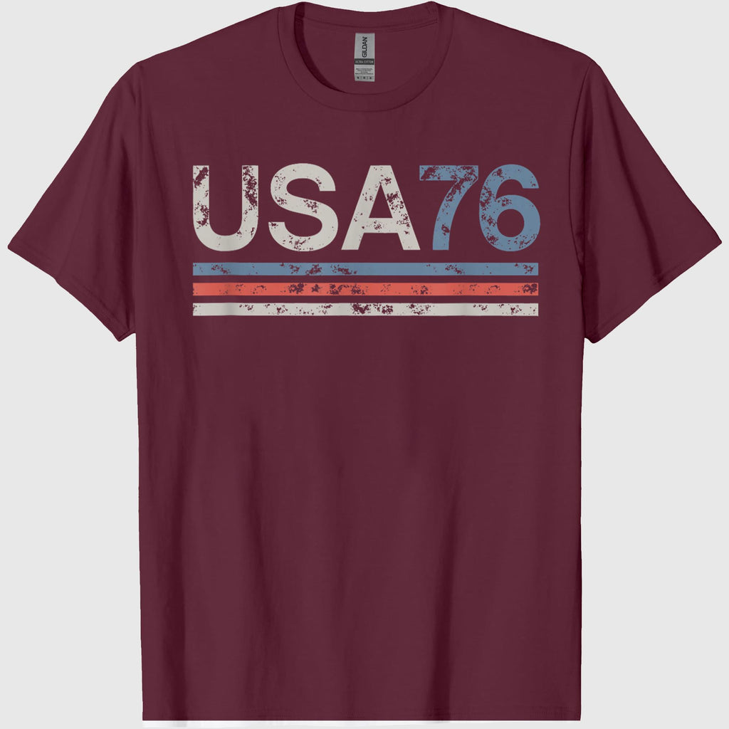 Retro Stripes 4th of July America USA 1776 T-Shirt