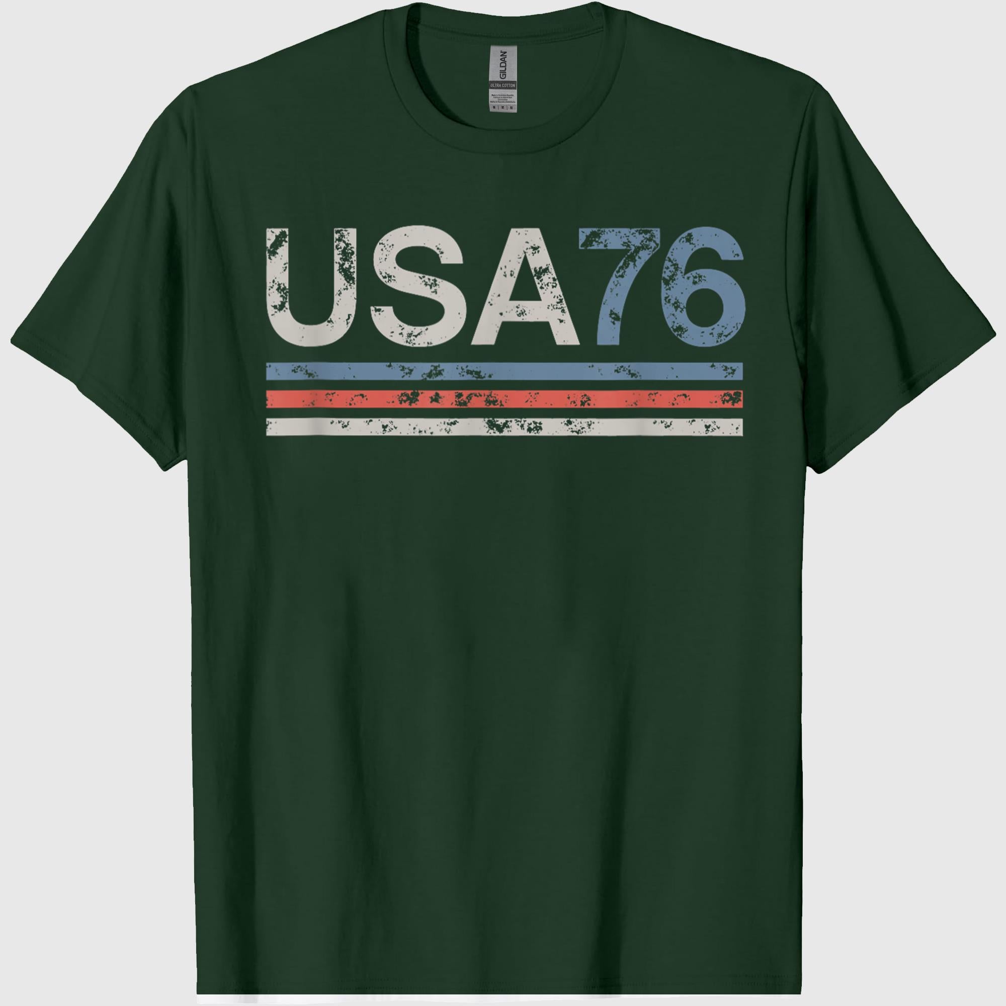 Retro Stripes 4th of July America USA 1776 T-Shirt