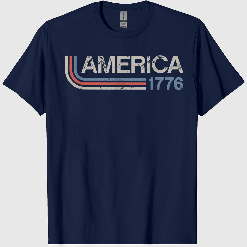 Vintage Stripes America 1776 Retro T-Shirt
