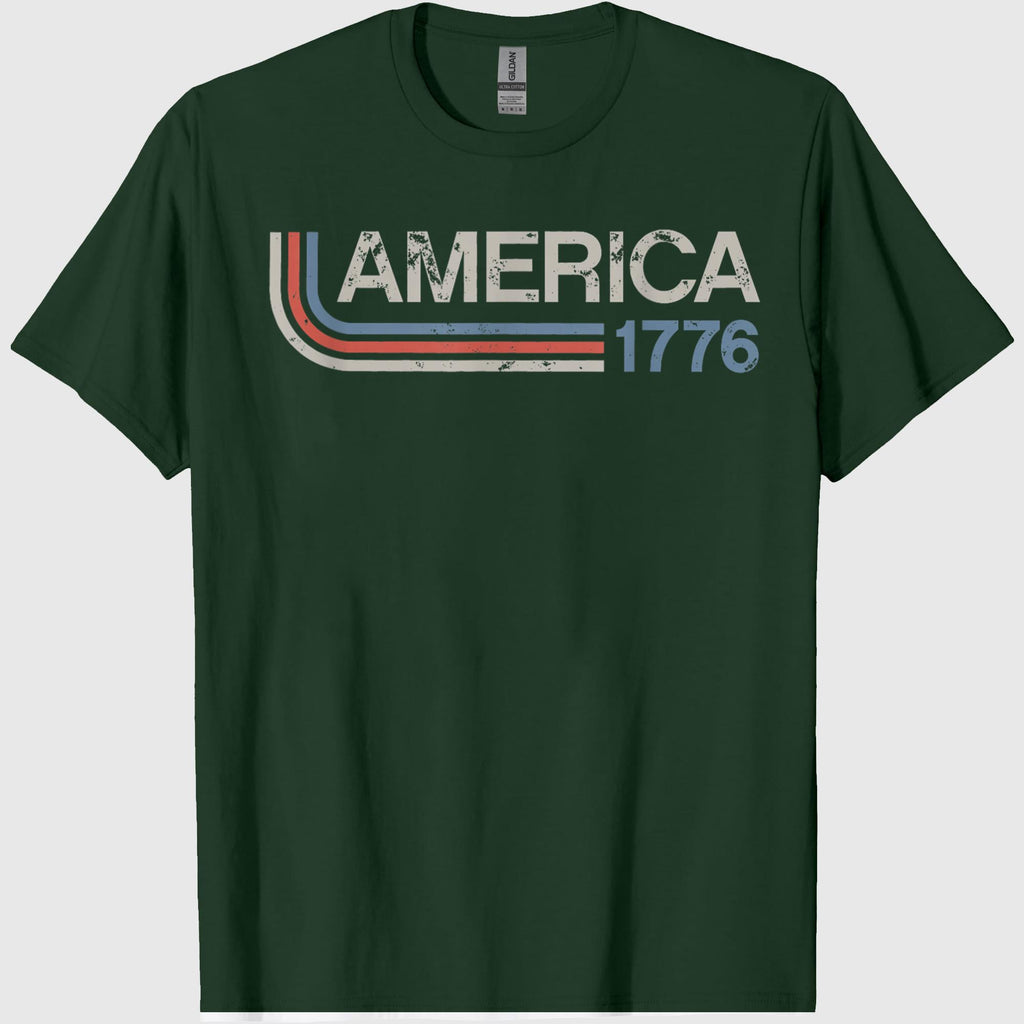 Vintage Stripes America 1776 Retro T-Shirt